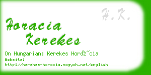 horacia kerekes business card